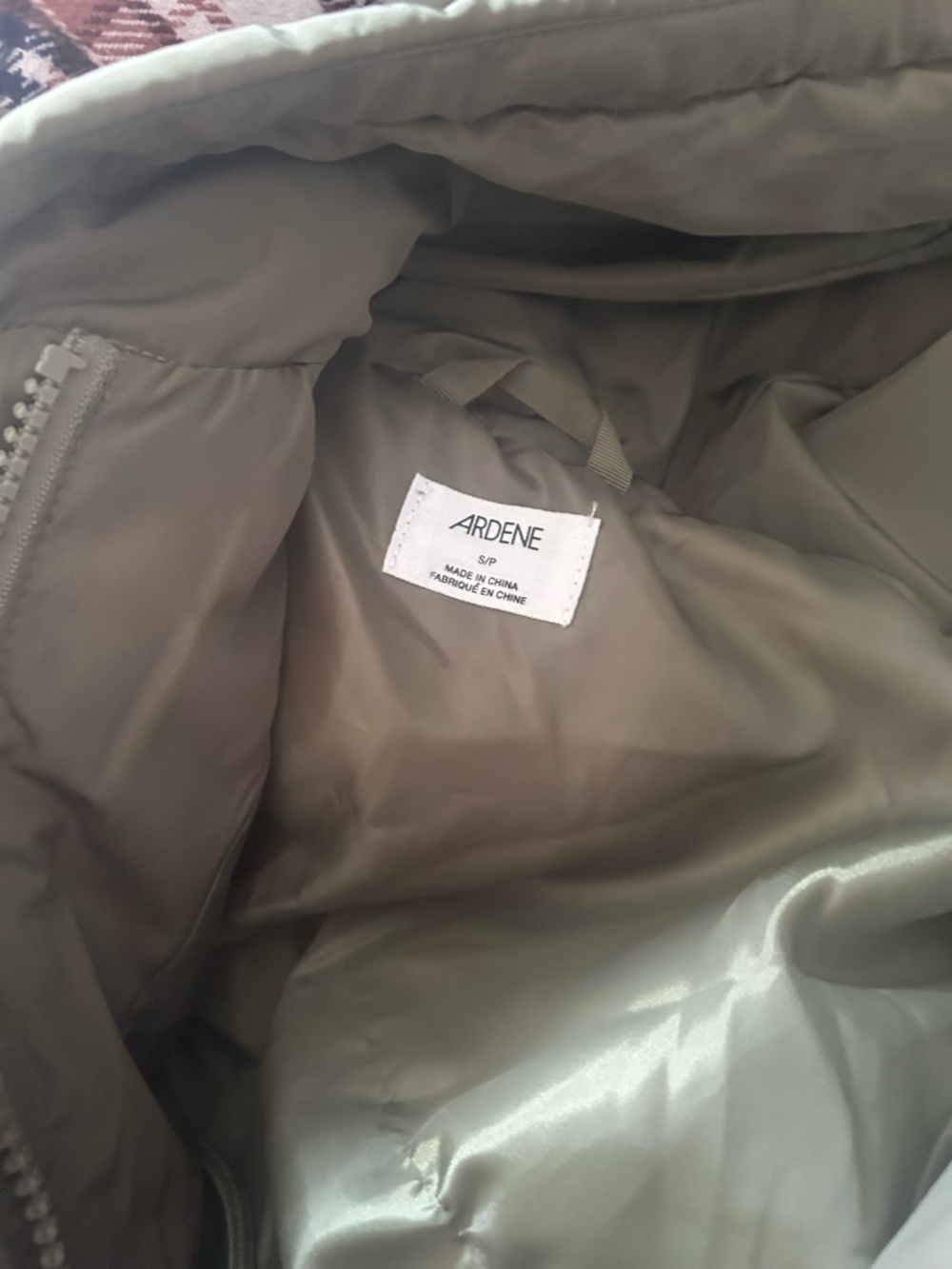 Ardene Quilted Hooded Long Puffer Coat - Olive - Picture 2 of 2